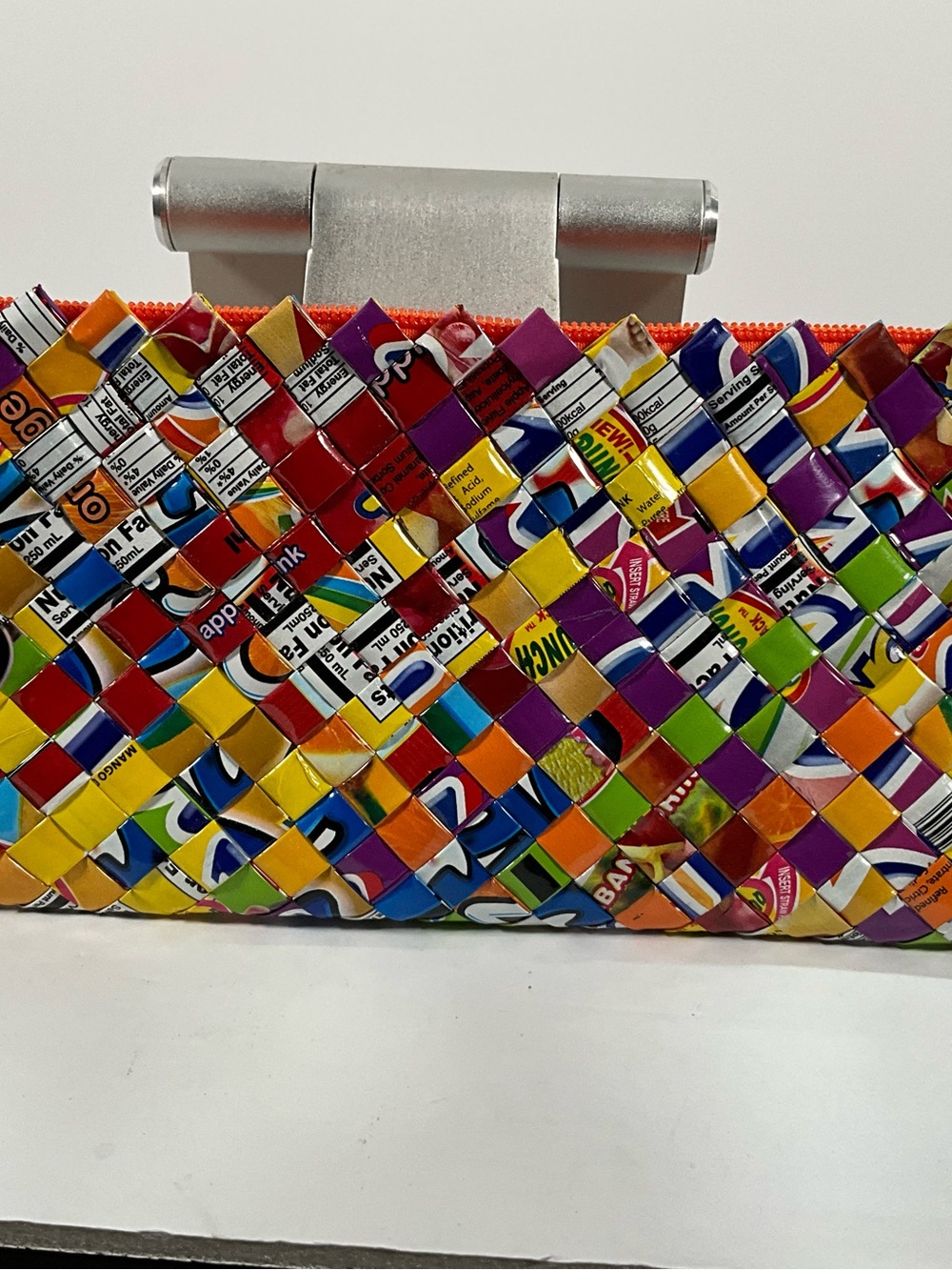 Unique Handmade Women’s Wallet Made Of Hard Plastic Candy Wrapper Type Design